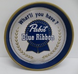 Pabst Blue Ribbon round beer tray, What'll you have?, 13