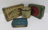 Four vintage tobacco tins