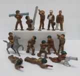 8 pod foot soldiers , one mounted and 4 Manoil Barclay soldiers