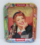 1953 Drink Coca-Cola tray, Thirst knows no season
