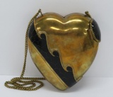 Retro brass heart purse, 6