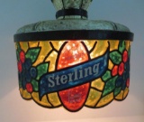 Sterling Premium Pilsner Beer hanging light, working, 9