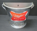 Miller High Life lighted sign, ice bucket, 8 1/2