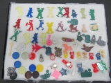 68 Cracker Jack toy prizes, plastic , 1
