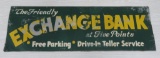 Two sided metal sign, Exchange Bank and Zenith TV, 44