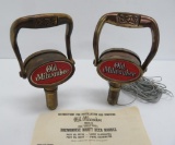 Two vintage Old Milwaukee tapper handles, 8