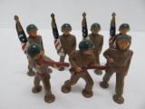 7 Pod soldiers, gunners and flag bearers, 2 3/4