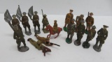 15 metal toy soldiers, 2 1/2