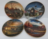 Four Terry Redlin Heartland Collection plates, 8