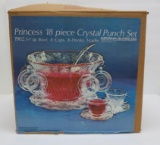 Princess 18 piece punch bowl set, Indiana Glass Co, in box