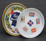 Pabst Blue Ribbon and Point Beer Trays