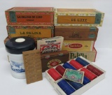 Tobacco boxes, humidor and poker chips