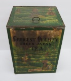 Choicest Quality Green Japan Tea box, metal, Tindall, Kolbe & McDowell Co