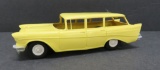 Cadillac station wagon promo car, friction, yellow, 7 1/2