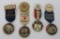 Four 1917-1920 Wisconsin Old Settlers Association pins with ribbons