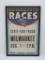 Vintage Motorcycle Races poster, Milwaukee State Fair Track, framed 18