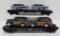 Two Lionel auto transport train flat cars, Route 66 and MTH Classic Auto, O gauge
