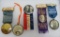 Five Palmyra Old Settlers Association Wisconsin pin ribbons, portraits
