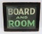 Board and Room sign, framed, 8 1/2