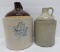 Two Stoneware jugs, one gallon Western and 9 1/2