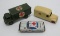 Three toy medical vehicles, tin and die cast, 3 1/2