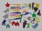 38 plastic Cracker Jack toy charms, Western themed