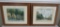 Two framed color prints, street scenes