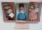Three Madame Alexander dolls with boxes, 8