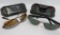 Two retro Ray Ban sunglasses with cases, RB 3239 and RB 3141