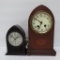 Two vintage Cathedral clocks, Hammond electric and KC Germany