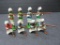 8 metal toy soldiers, British Bull Dogs, 1 1/2
