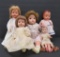 Five vintage composition dolls (does NOT SHIP)