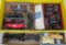 Large lot of HO train cars and parts, car chassis