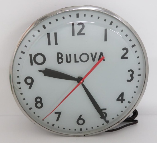 Bulova Advertising Wall Clock, working