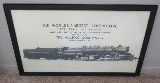 Allpax Company "World's Largest Locomotive" Print,