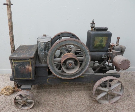 Outstanding Lauson-Lawton Company, "The Wisconsin" Hit and Miss Engine, 1 1/2 Horsepower