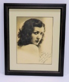 Framed signed photograph of Gypsy Rose Lee famous American Burlesque entertainer