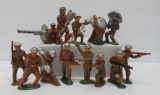 1930/40's Barclay toy soldiers, 13 pieces, 2 1/2