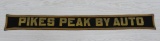 Felt travel banner, Pikes Peak by Auto, 35