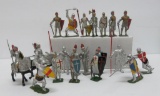 20 metal knight figures, 2