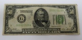 1928A Fifty Dollar Bill $50 Gold Certificate G03325228A