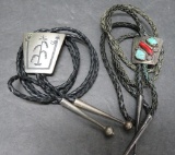 2 SW bolo ties, attributed to 925