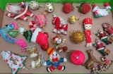 24 vintage retro ornaments, beaded and sequin (Does NOT SHIP)
