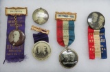 Four early 1900's Palmyra Old Settlers Association badges