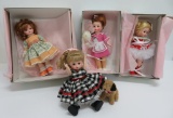 Four Madame Alexander Dolls, three have boxes