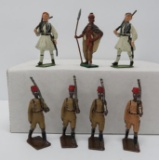 7 Britains foreign legion toy soldiers, 2 1/2
