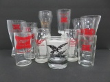 12 Miller beer glasses, 5 1/2