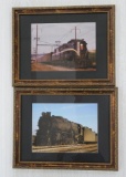 Two framed Railroad real photos, 18