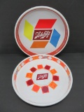 Two Schlitz vintage beer trays, 1955 and 1968, 13