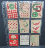 Cracker Jack Toy Prizes,, Unused Paper Puzzle Cards, 9 Pieces
